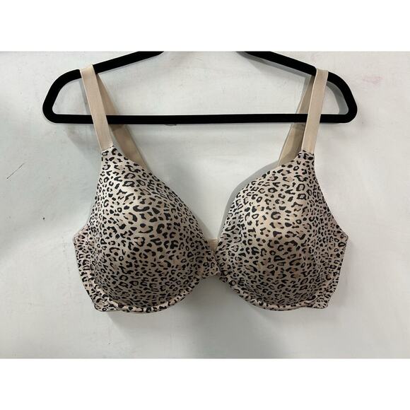 Playtex Secrets Plunge Underwire Bra Size 40DD Style 4139 Leopard MobWife - Picture 1 of 8